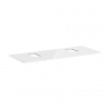 Hansgrohe Xelu Q - Doska pod umývadlo 136x55 cm, 2 výrezy, lesklá biela 54125050