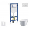 Geberit Duofix Set predstenovej inštalácie, klozetu a dosky Tece One, tlačidlá Sigma50, Rimless, SoftClose, alpská biela SANI11CT3106
