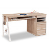 CLK Veľký študentský písací stôl Veronica-dub svetlý/biela