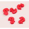 Dierkový gombík - kačička - červená - rozmer 1,4 cm x 1,3 cm