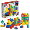 Stavebnicová sada Mattel Mega Bloks Hudobný vlak s písmenami 50 dielov 425832