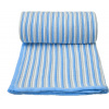 T-TOMI Pletená deka SPRING White Blue TT 3966