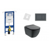 Geberit set Jadrofix+záves WC Tesi Čierne mat+sedátko SoftClos+tlačítko Sigma30 Čierne mat 111.355.00.5+T3546V3+115.883.16.1