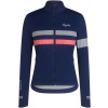 Dámsky cyklistický dres Rapha Women's Brevet LS Gore-Tex Infinium Jersey - Navy/Hi-Vis Pink S