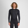 SPORTFUL Cyklistické tričko s dlhým rukávom - MERINO LAYER - čierna XL
