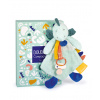 Doudou et Compagnie Paris Doudou hračka s úchytom na cumlík dinosaurus zelený 23 cm