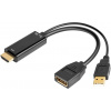 Adaptér PremiumCord HDMI na DisplayPort samec/samica s napájaním USB