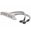 DIGITUS záslepka slotu s 4 USB portami / kábel 2x 10 Pin / 0.25m AK-300304-002-E