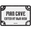 plechová ceduľa MAN CAVE, OXFORD (čierna/biela, rozmer 30 x 20 cm)