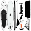 vidaXL Nafukovací Stand up paddleboard s plachtou, čierno biely 92736