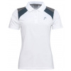 Dámska polokošeľa Head Club 22 Tech Polo Shirt - white/navy - Biely (L)