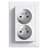 Asfora - Zásuvka 2násobná 2x(2P+PE), bílá, EPH9800121 (Schneider Electric, Asfora, bílá)