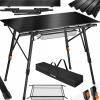 Tectake Hliníkový kempingový stôl Tina, čierny 404983