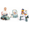 Set odrážadlo a chodítko s didaktickým stolíkom Auto Ride On Little Smoby a chodítko s kočíkom 3v1