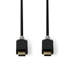 Nedis CCBW64700AT10 - Kabel USB 3.1 (Gen1) | Typ-C Zástrčka - Typ-C Zástrčka | 1 m | Antracit