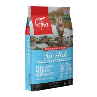 Orijen Six Fish Cat and Kitten - suché krmivo pre mačky 5,4 kg