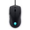 Dell Alienware AW320M/Herná/Optická/Pre pravákov/19 000 DPI/Drôtová USB/Čierna 545-BBDS