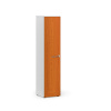 Úzka kancelárska skriňa PRIMO WHITE, 400 x 420 x 1781 mm, biela/čerešňa