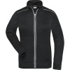 James & Nicholson Mikina JN 897 Solid na zip, pletená, fleecová, dámská COT02089780813-black/black 3XL Černá/černá