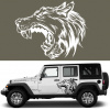Šablóna na maľovanie na auto CAMPER MOTÍV VLK ZUBY OFF ROAD JEEP 94x116