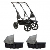 Tfk set duo2 frame 2025 - air chamber wheel + carrycot prem. grey