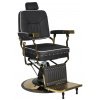 Gabbiano Holičské barber kreslo Filippo Gold čierna
