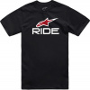 Tričko Alpinestars ALPINESTARS RIDE 4.0 CSF TEE, černá/bílá/červená Velikost: L