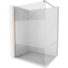 Mexen Kioto sprchová stena Walk-in 70 x 200 cm, transparentná/matná 8 mm, brúsená meď - 800-070-101-65-35