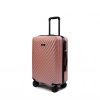 ROWEX Príručný kabínový cestovný kufor s TSA zámkom ROWEX Roseline Farba: Ružovo-zlatá 56x38x23 cm ABS