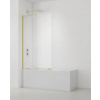 Swiss aqua technologies Vanová zástěna SAT Walk-In Xmotion 150x117,5 cm zlatá SATWIXMVZ150Z