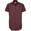 B&C Collection B&C | Black Tie SSL /men Popelínová elastická košeľa s krátkym rukávom_01.0P22 Farba: luxurious red, Veľkosť: XXL
