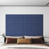 Vidaxl Nástenné panely 12 ks modré 90 x 15 cm textilné 1,62 m²