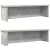 kuchyňské regály stohovatelné 2 pcs betonově šedá 60x15x16 cm Šedá 860506