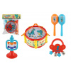 Teddies Hudobné nástroje/sada plast 5ks v krabici 2 farby v sáčku 27,5x28cm 3m+
