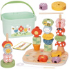 DREVENÝ MOTORICKÝ BOX MONTESSORI VZDELÁVACÍ SENZORICKÝ 5V1 TOOKY TOY