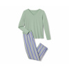 Tchibo - Pyžamo - pre dámy - veľ. XXL 52/54 - farba: zelená/s prúžkami
