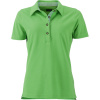 James & Nicholson Polokošile JN 715 v krojovém vzhledu, krátký rukáv, dámská COT020715r1005-lime green/ 2XL Zelená lime/bílá
