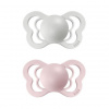 Bibs cumlíky silikón ortodonickej 2 ks Couture 6-36 mesiacov Haze-blossom