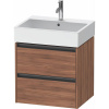 DURAVIT Ketho 2 závesná skrinka pod umývadlo, 2 zásuvky, 584 x 460 x 549 mm, orech prírodný, K25275079790000