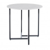 SIGNAL MEBLE Okrúhly jedálenský stôl ALTO II WHITE, čierna/biely efekt mramoru