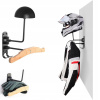 KOVOVÝ NÁSTENNÝ VEŠIAK NA MOTOCYKLOVÚ PRILBU, ČIAPKU, BUNDU, KOMBINÉZU, OBLEČENIE