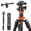 K&F Concept K&F 2m stropný statív pre digitálnu zrkadlovku Kompaktný prenosný statív Vlog Monopod + predlžovacie rameno 34624