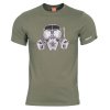 PENTAGON® Tričko Pentagon GAS MASK s potlačou, olive green Konfekčná veľkosť: L