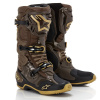 boty TECH 10 limitovaná edice SQUAD, ALPINESTARS (tmavě hnědá/zlatá/černá, vel. 47) M130-515-47