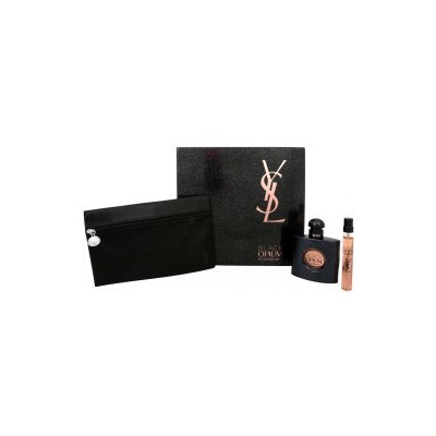 Yves Saint Laurent Black Opium, Edp 50ml + 7,5ml Edp + kozmeticka taska pre ženy