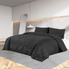 Sada ložního prádla černá 200 x 200 cm lehké mikrovlákno Černý 135979