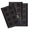 ORION Samolepky na koreničky BLACK štvorec prázdne 24