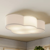 TK Lighting Stropné svietidlo Cloud, biele, textilné, dĺžka 62 cm, E27, 4 svetlá. - 1533