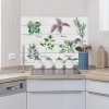 Crearreda Kuchynský panel samolepiaci, maľované bylinky, 47 x 65 cm