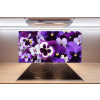 Sklenený panel do kuchyne Fialky 100x50 cm